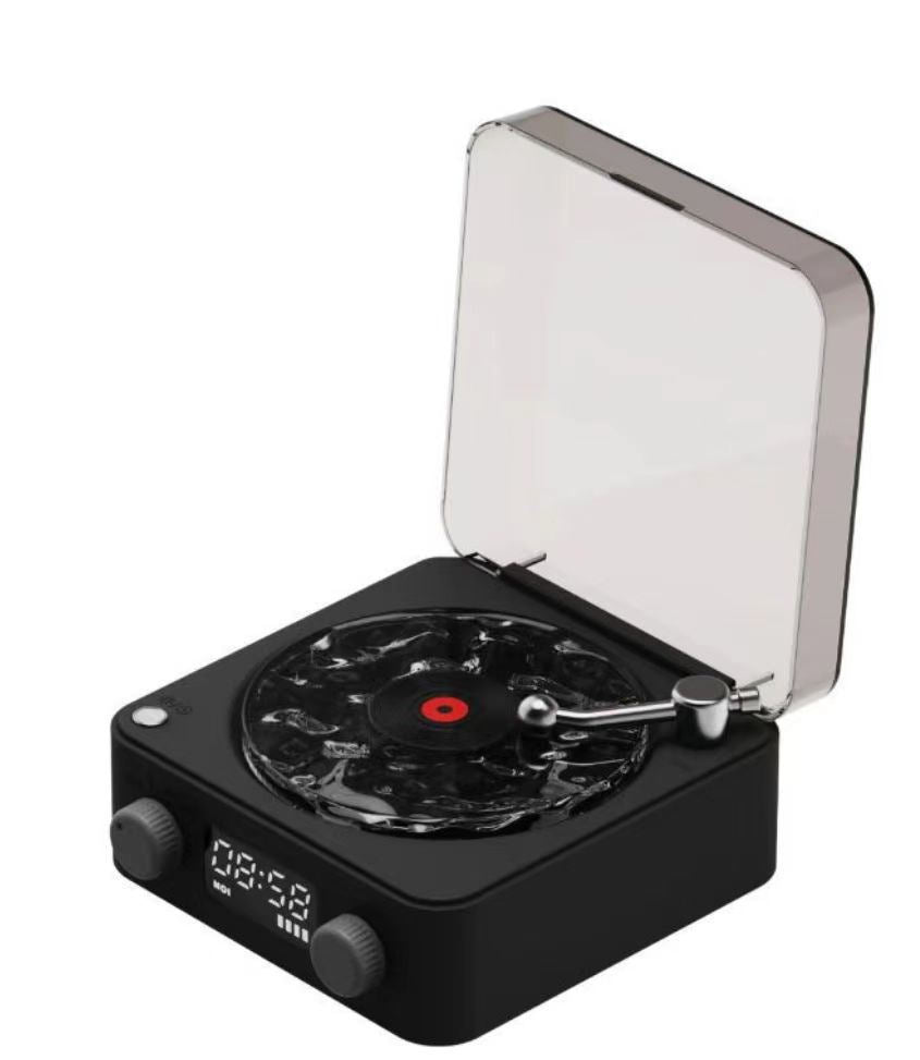 Retro Bluetooth Turntable Speaker – Vinyl-Style Vibes
