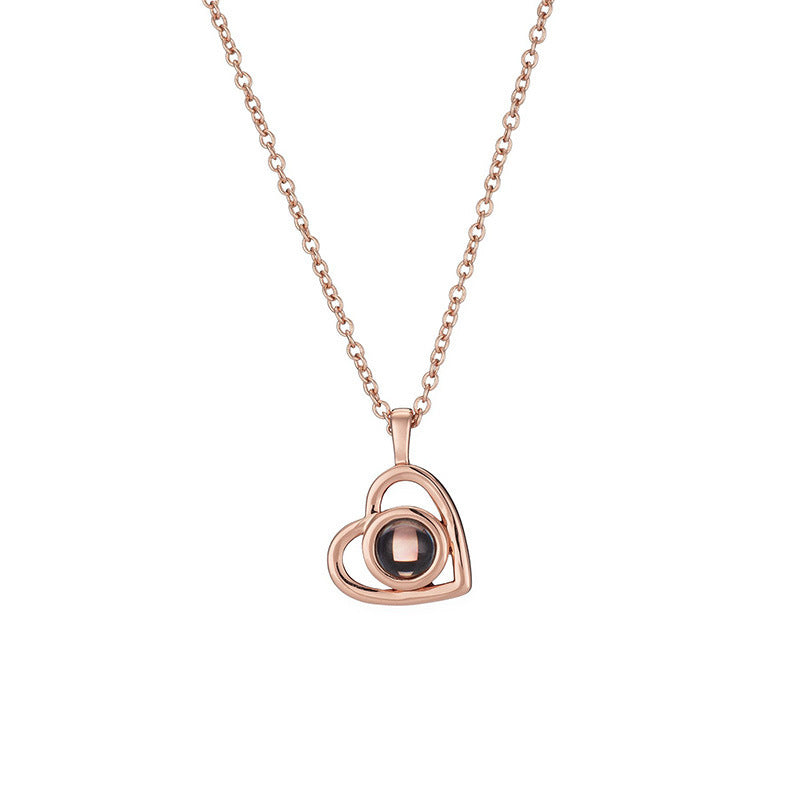 “I Love You” Projection Necklace – 100 Languages Nano Gift