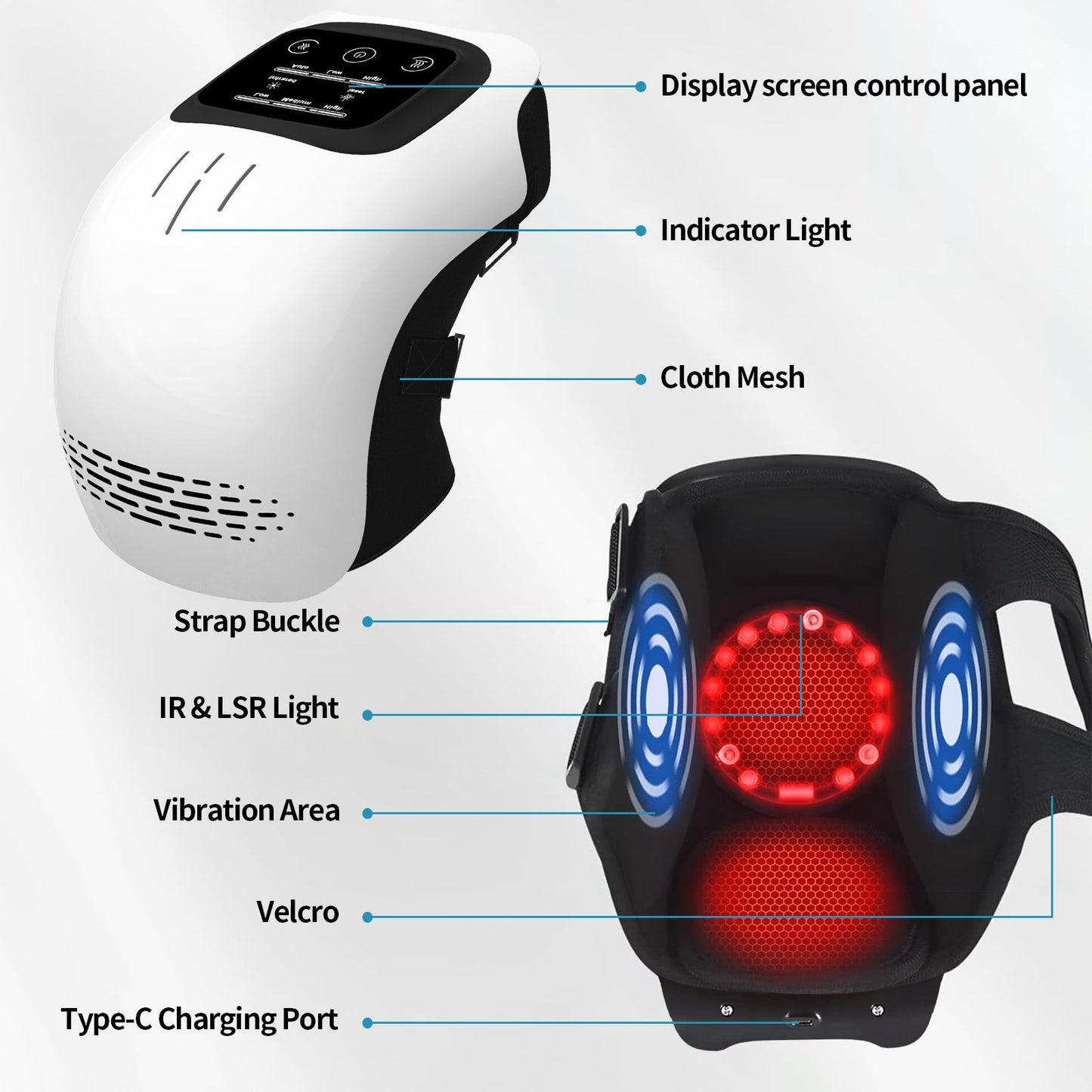 Smart Knee Massager – Heat, Vibration & Air Therapy