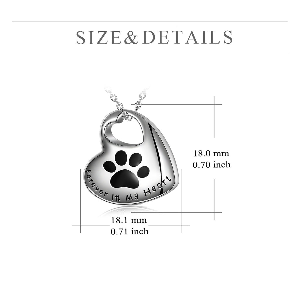 Paw Prints on Your Heart – Pet Urn Necklace
