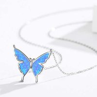 Spread Your Wings – Opal Butterfly Necklace