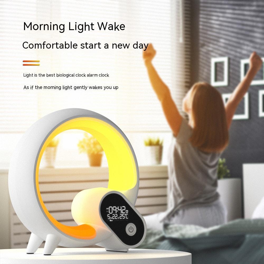 RGB Halo Alarm Clock with Sunrise Light & LED Display