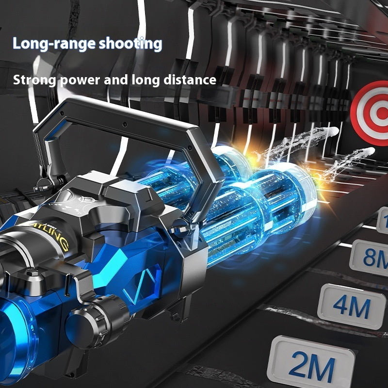 Electric Gatling Water Blaster – 3-Barrel Power Soaker