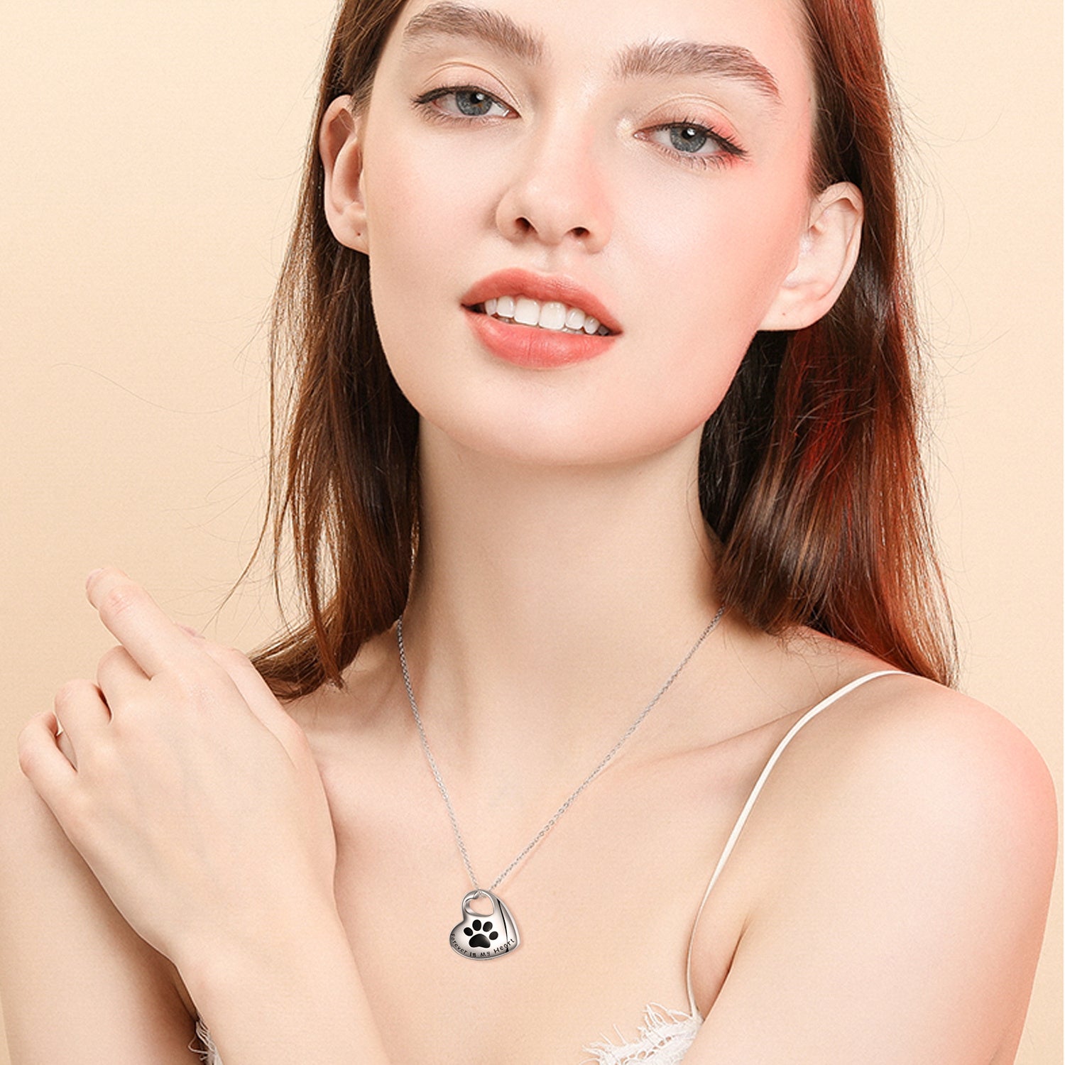 Paw Prints on Your Heart – Pet Urn Necklace