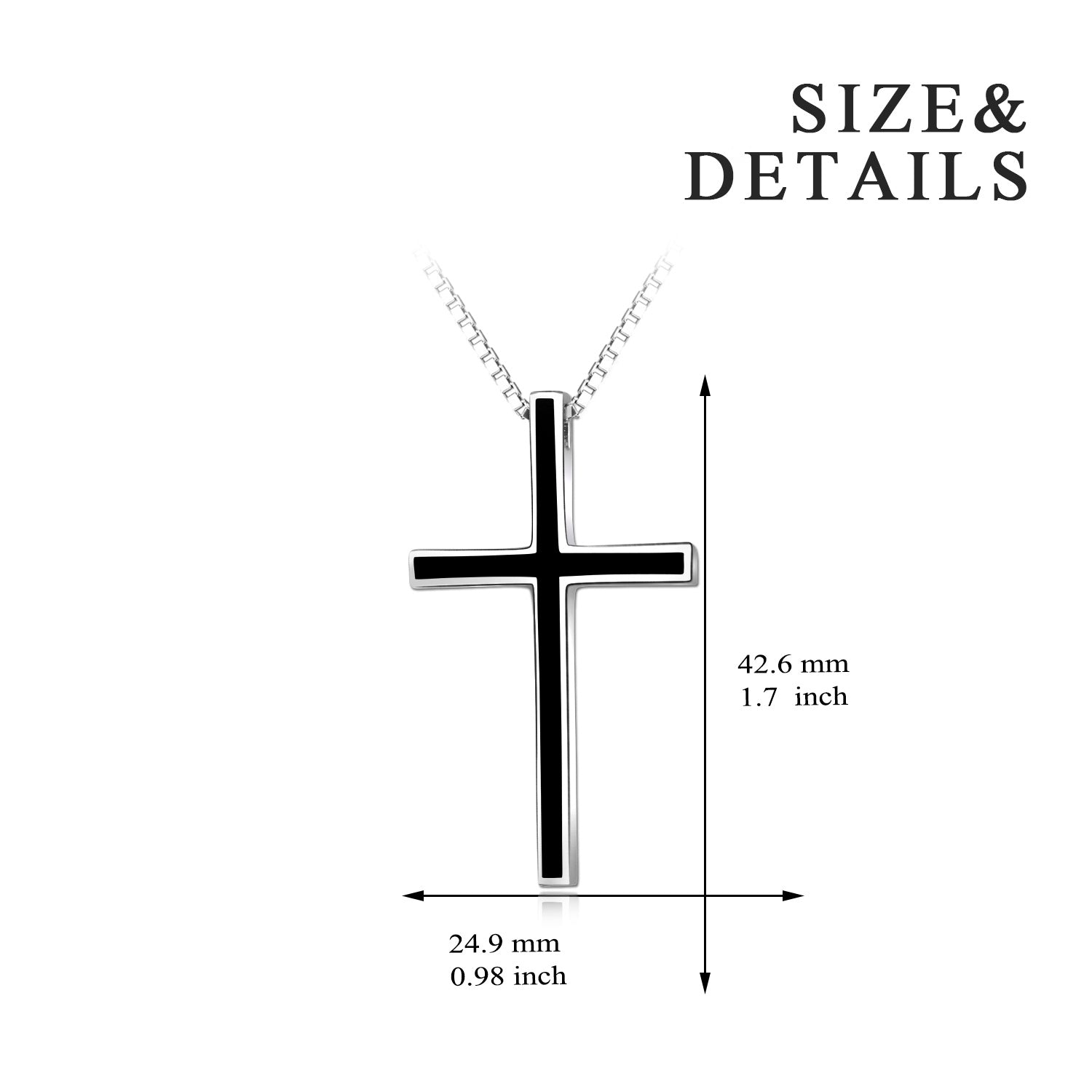 Strength in Faith – Sterling Silver Cross