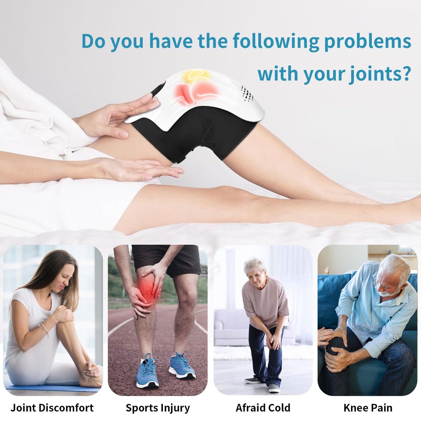 Smart Knee Massager – Heat, Vibration & Air Therapy